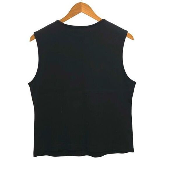 Grp1 Womens Cotton Sleeveless Relaxed Fit Round Neck‎ Tank Top Black Size Large - Picture 5 of 9